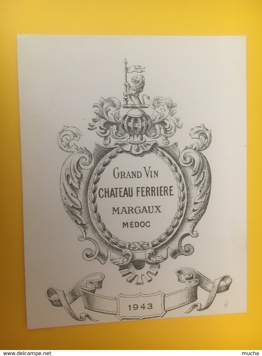 8303 - Château Ferrière 1943 Margaux - Bordeaux