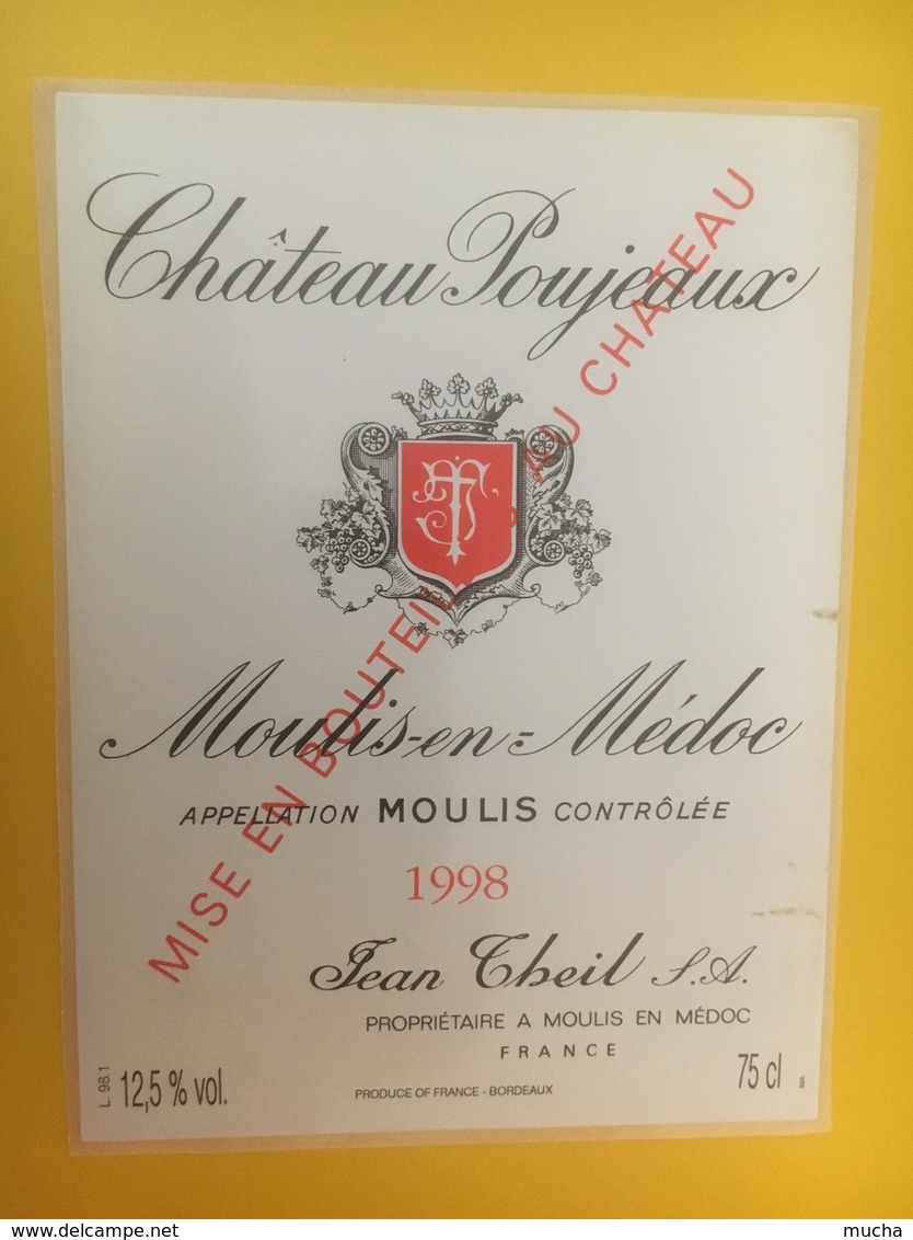 8310 - Château Poujeaux 1998 Moulis - Bordeaux