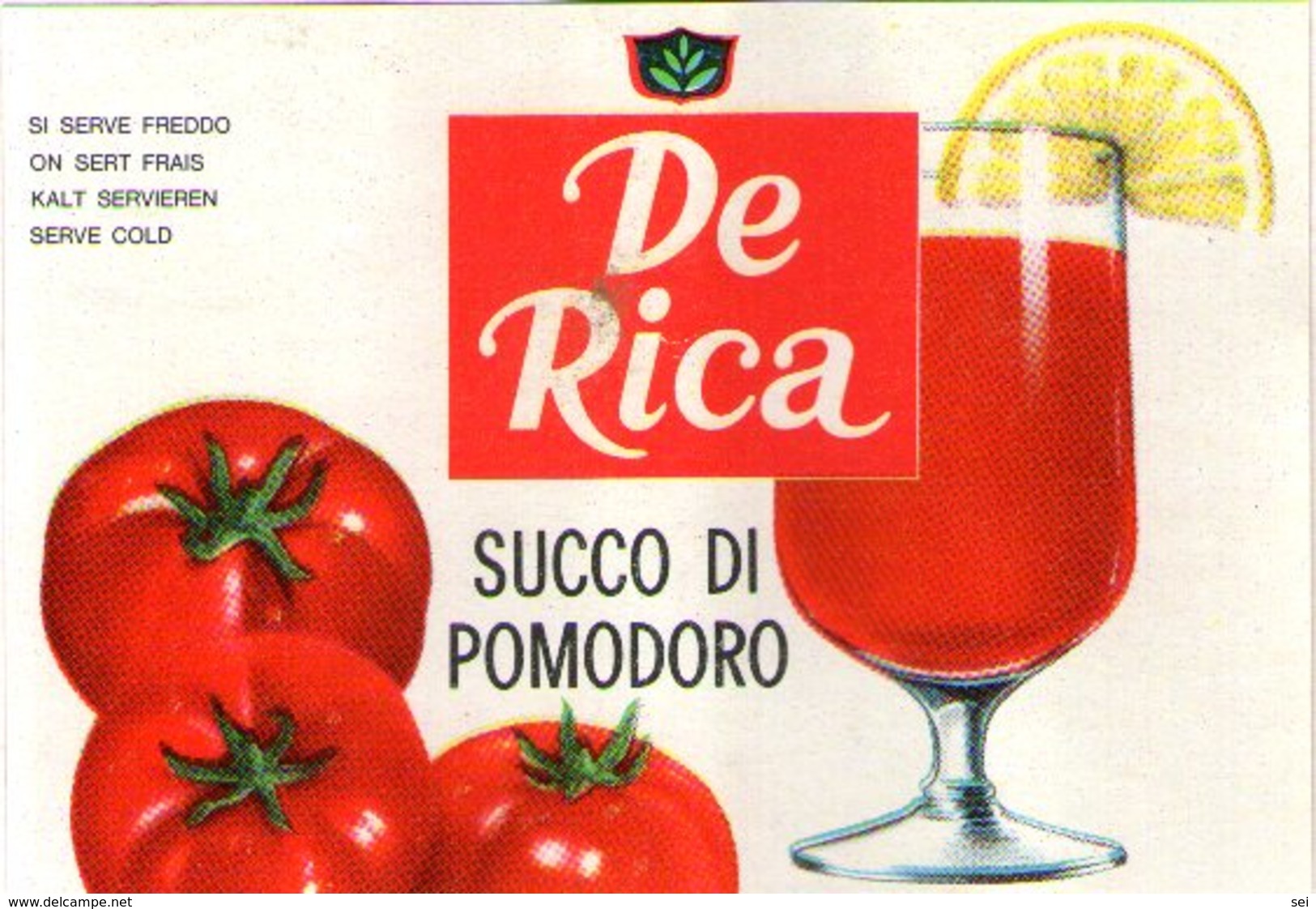 B 1818 - Etichetta, De Rica - Frutta E Verdura