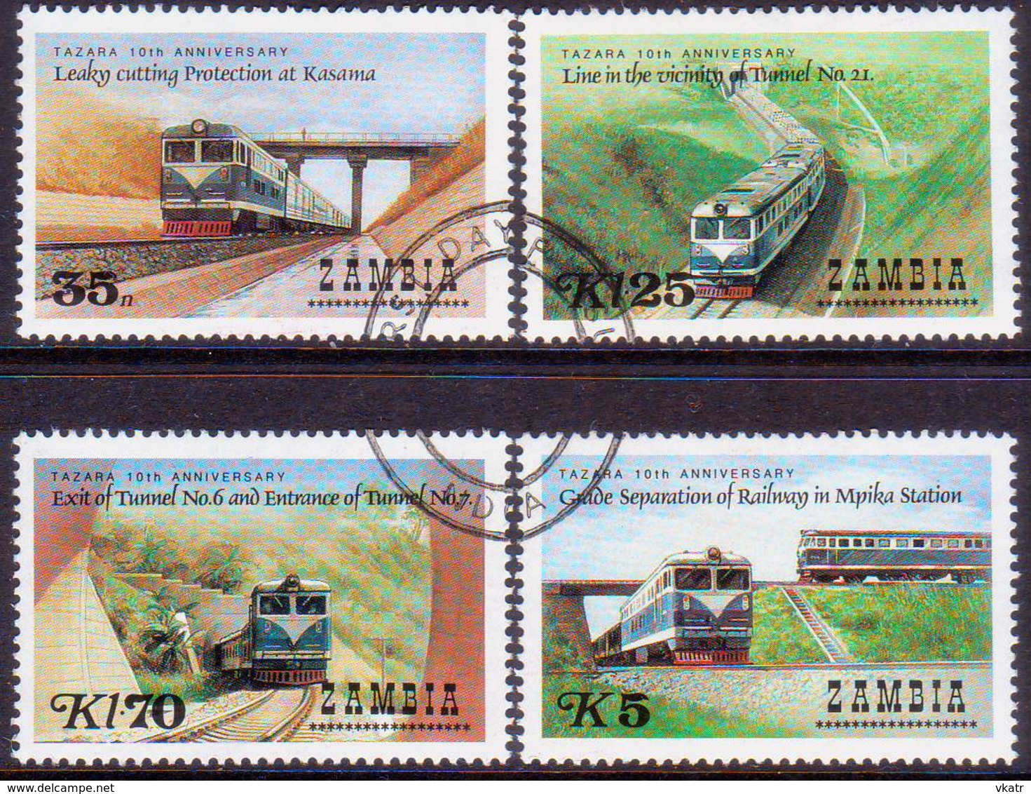 ZAMBIA 1986 SG #472-75 Compl.set Used Tanzania-Zambia Railway - Zambia (1965-...)