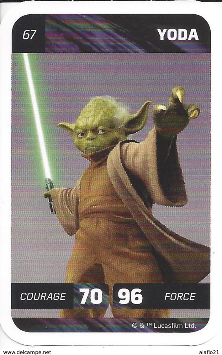 CARTE STAR WARS LECLERC 2018 - N° 67 - YODA - Star Wars