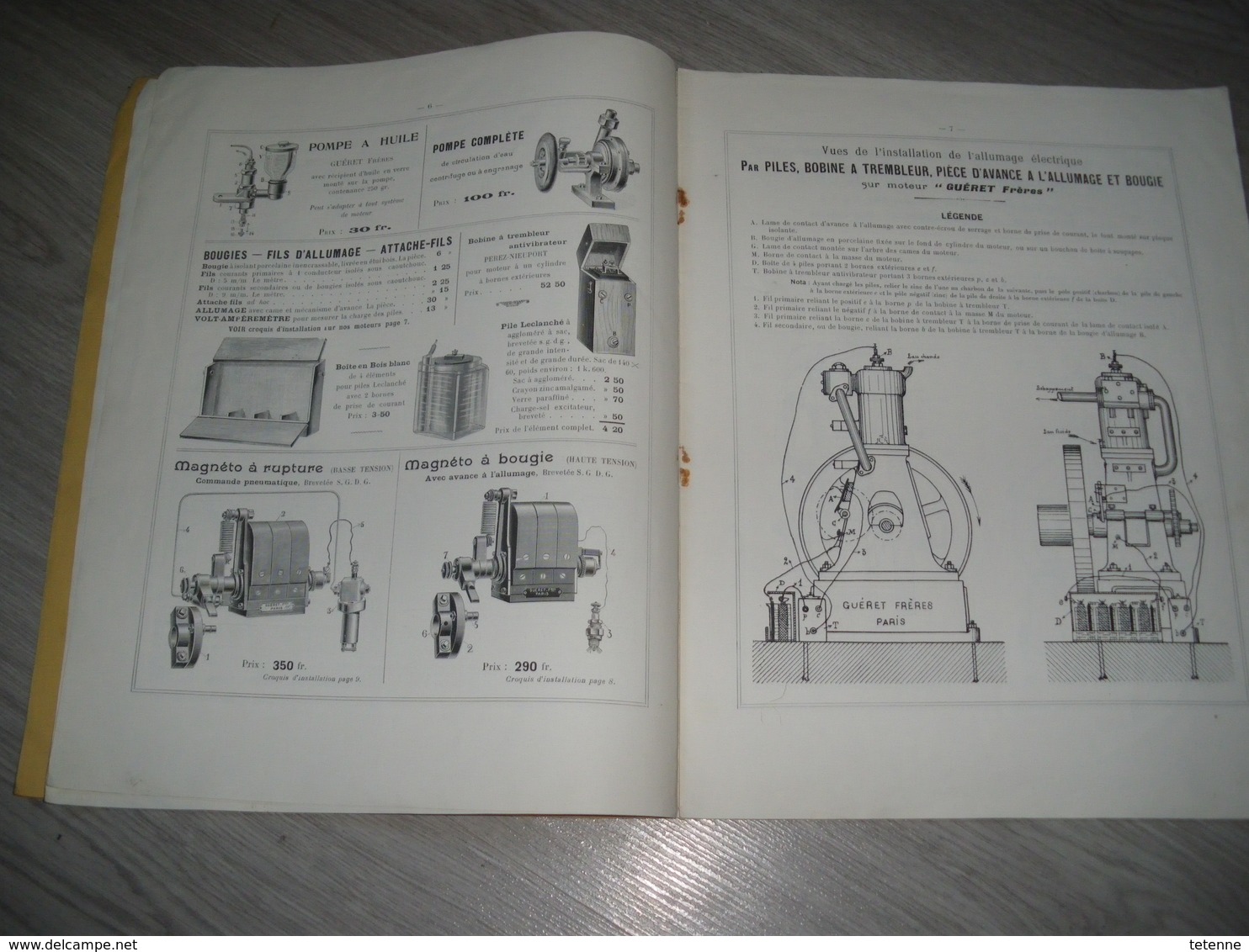 Catalogue  GUERET Frères Moteurs à Gaz De Ville Et Essence De Pétrole Convenant à L'industrie 1908 - Unclassified