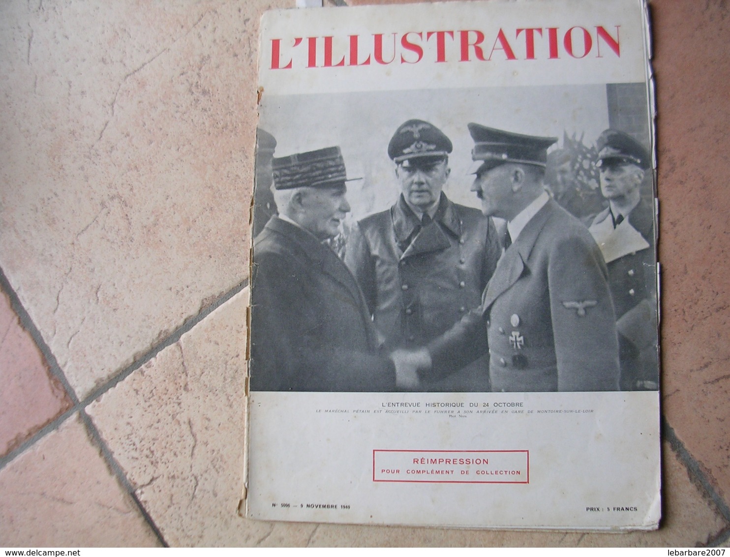 L'ILLUSTRATION  N° 5096 - 9 NOVEMBRE 1940 - L'Illustration