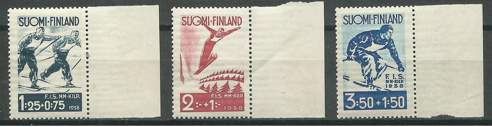 Finlande YT N°200/202 Championnats Internationaux De Ski Neuf ** - Unused Stamps