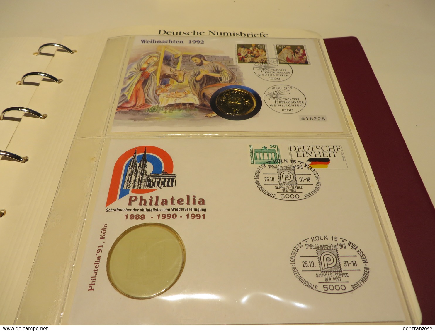 DEUTSCHLAND  Posten  NUMISBRIEFE  die meisten ohne MÜNZEN  auf BOREK- SEITEN und - RINGBINDER