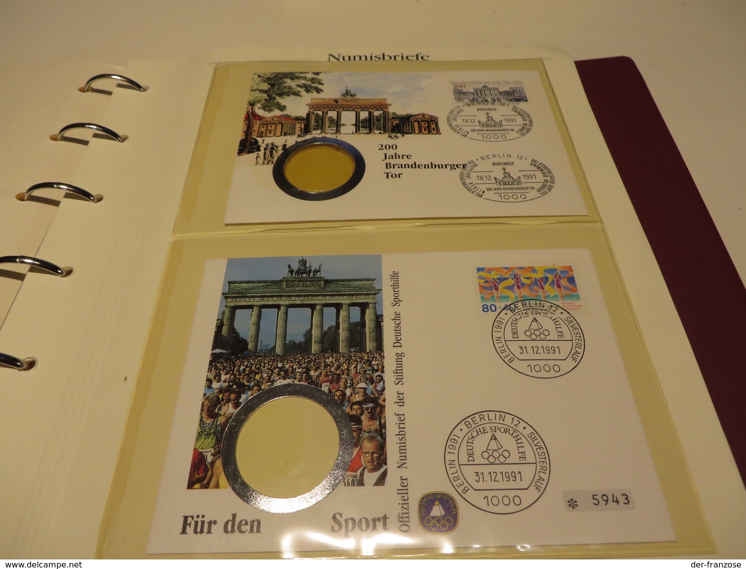 DEUTSCHLAND  Posten  NUMISBRIEFE  die meisten ohne MÜNZEN  auf BOREK- SEITEN und - RINGBINDER