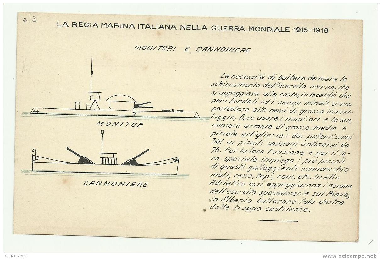 REGIA MARINA - MONITORI E CANNONIERE    - NV FP - Guerra 1914-18