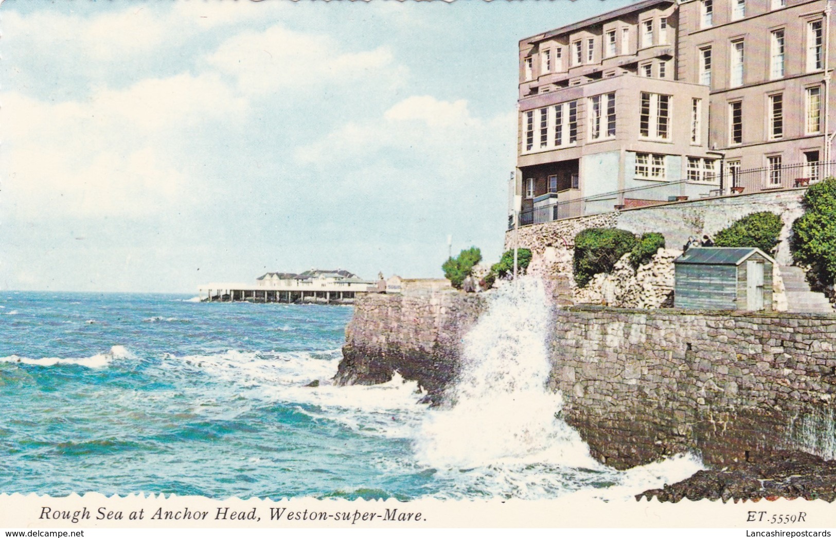 Postcard Weston Super Mare Rough Sea At Anchor Head Somerset By Bamforth My Ref  B12234 - Weston-Super-Mare