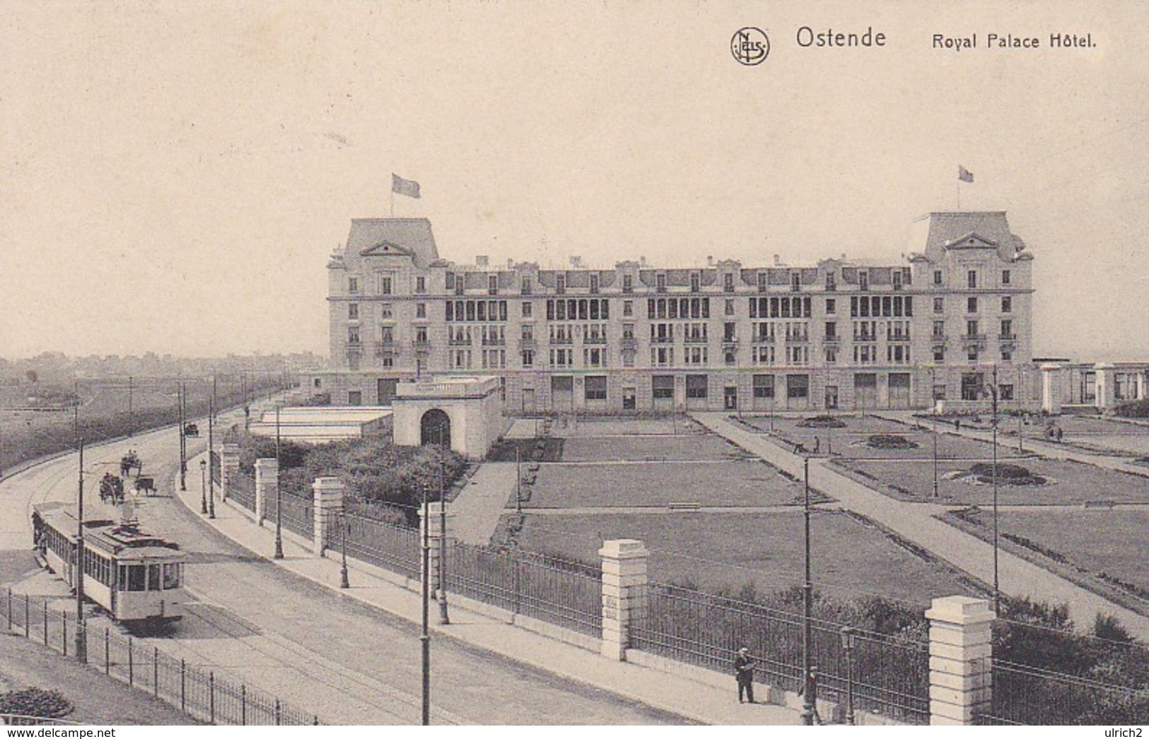 CPA Ostende - Royal Palace Hôtel - Feldpost Kaiserliche Marine 3. Marine-Feldbatterie - 1916 (34816) - Oostende