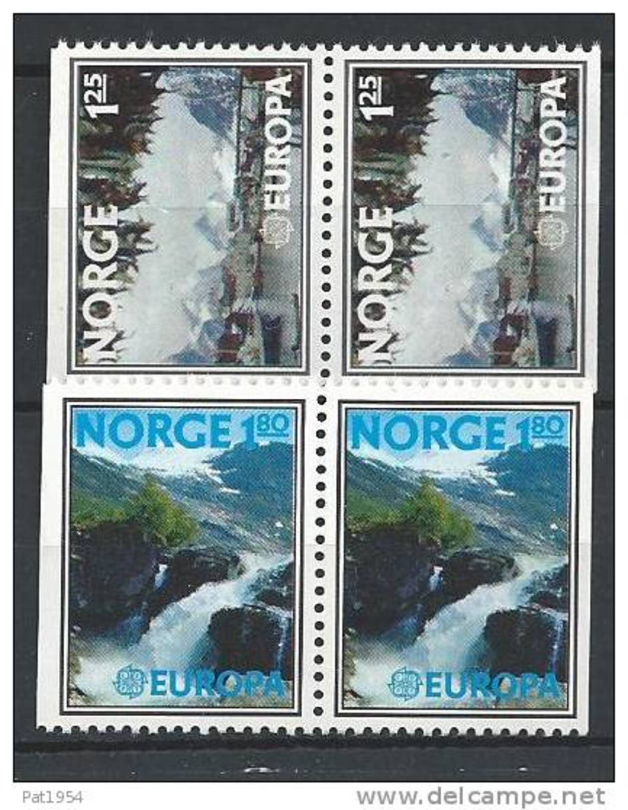 Norvège 1977 N°698a/699a Neufs** En Paires Europa - Nuevos