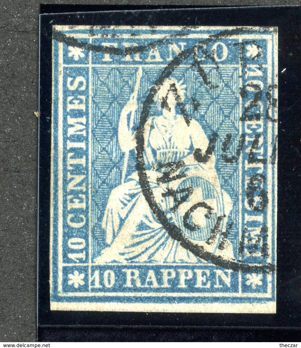 W6699  Swiss 1858  Scott #37(o) SCV $28. 4 Margins  CDS - Offers Welcome - Gebraucht