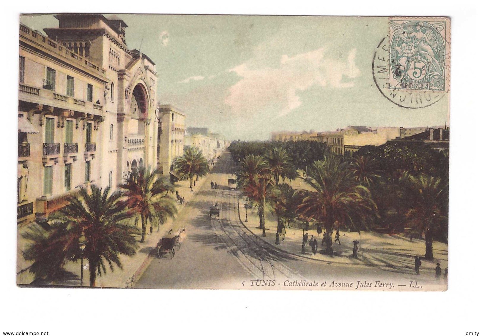 Tunisie Tunis Cathedrale Et Avenue Jules Ferry - Tunisie