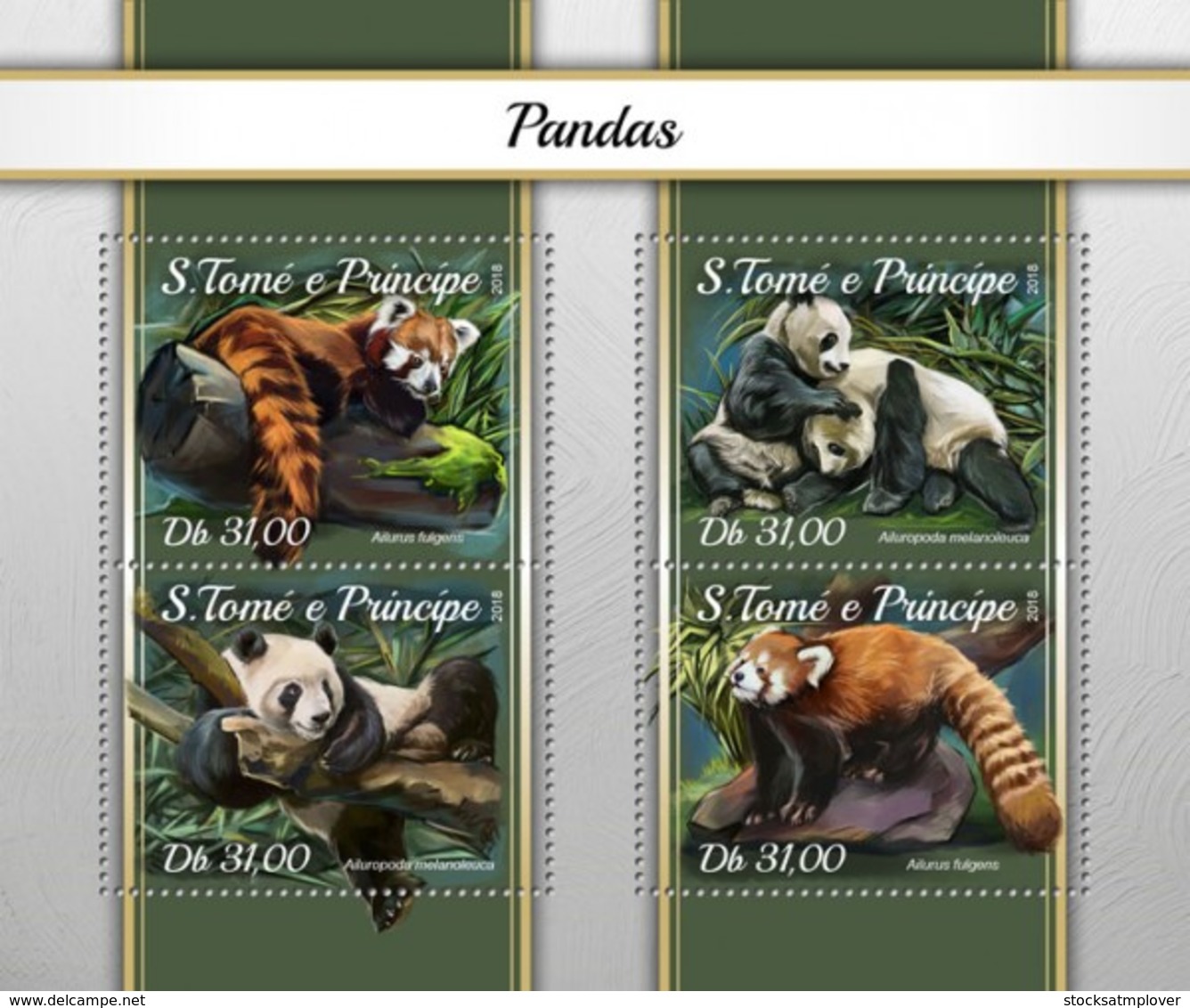 São Tomé E Príncipe 2018    Pandas  S201804 - Sao Tome And Principe