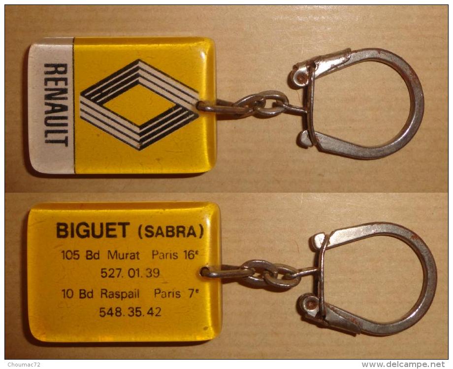 Porte-Clefs 295, Garage Renault Briquet Sabra 105 Bd Murat Paris 16e Et 10 Bd Raspail Paris 7e, Bourbon - Key-rings