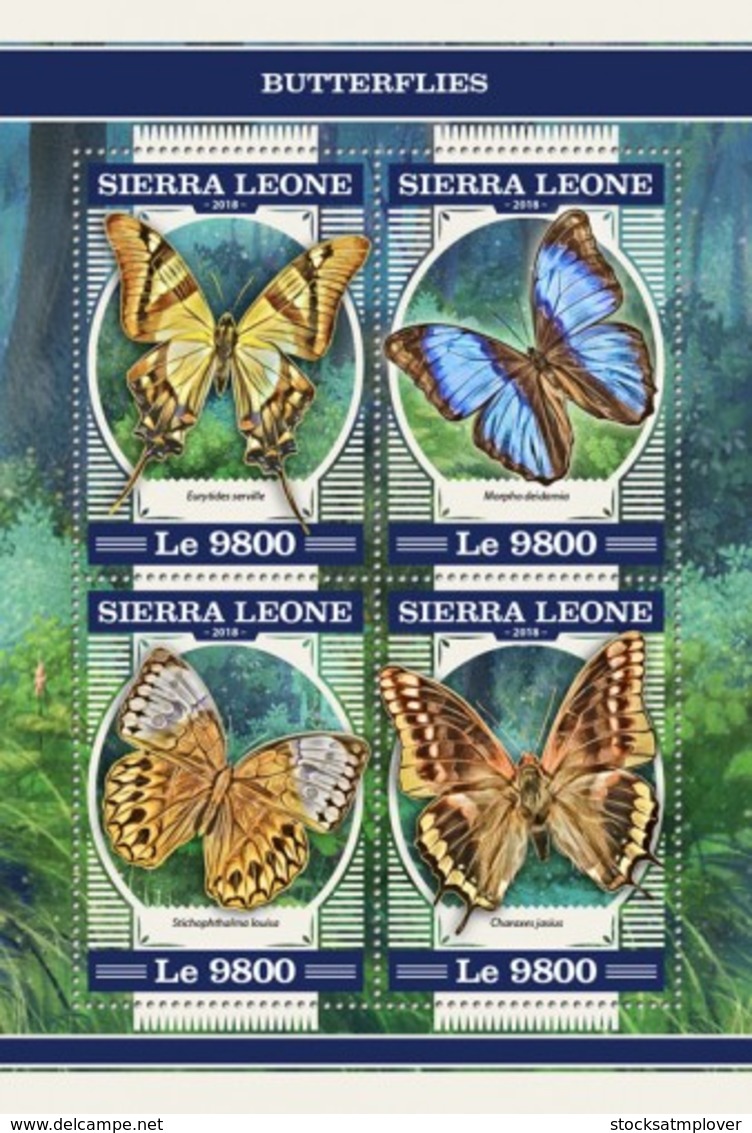 Sierra Leone 2018 Butterflies  S201804 - Sierra Leone (1961-...)