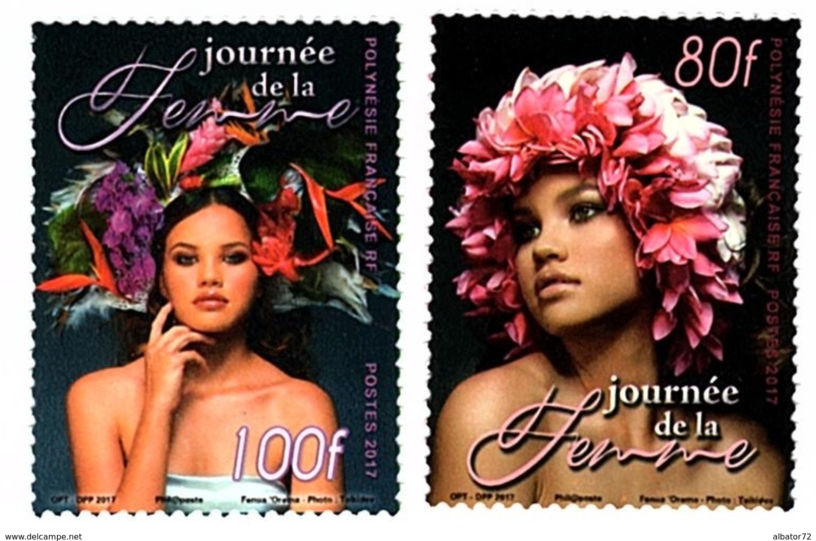 Lot &hearts; Polynésie Française YT 1148-47** - Journée De La Femme - 2017 - Neuf XX - NSC - MNH - Ungebraucht