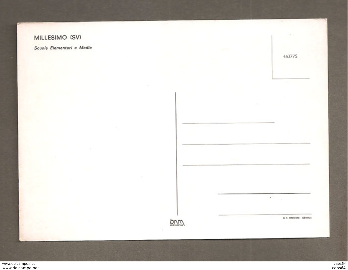 SCUOLA SCHOOL  MILLESIMO (SAVONA) CARTOLINA  NON VIAGGIATA - Scuole