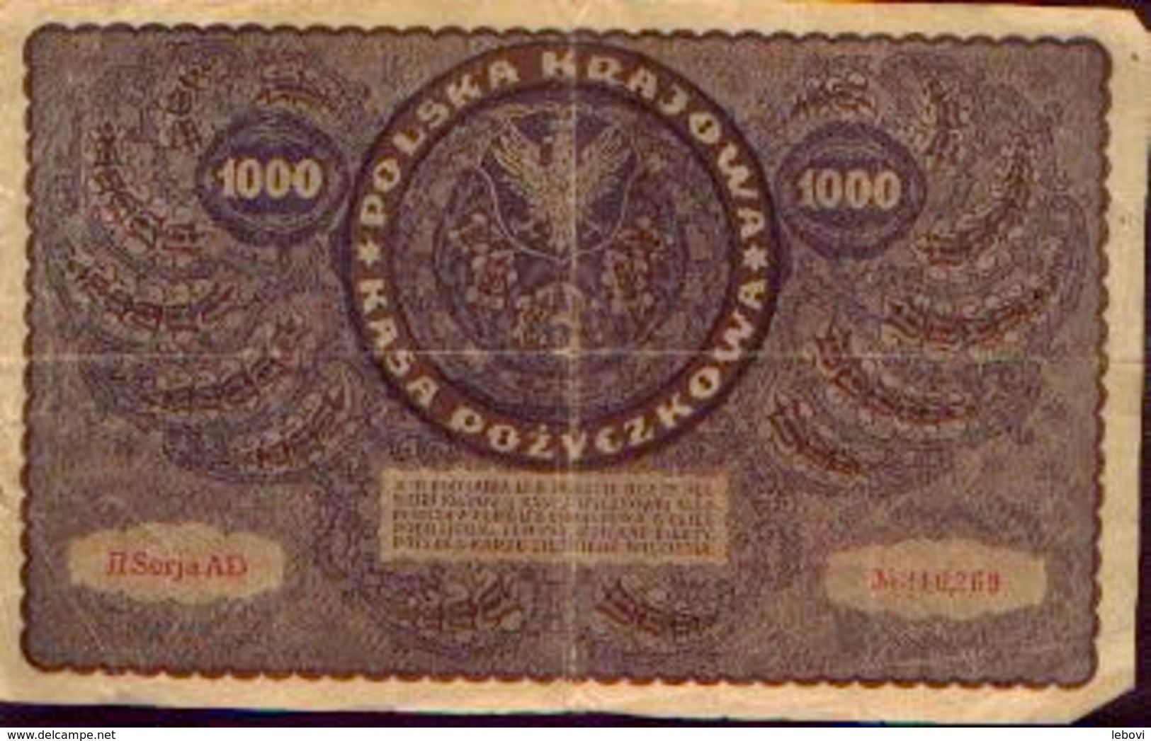 POLOGNE 1000 Marek 1919 - Polonia
