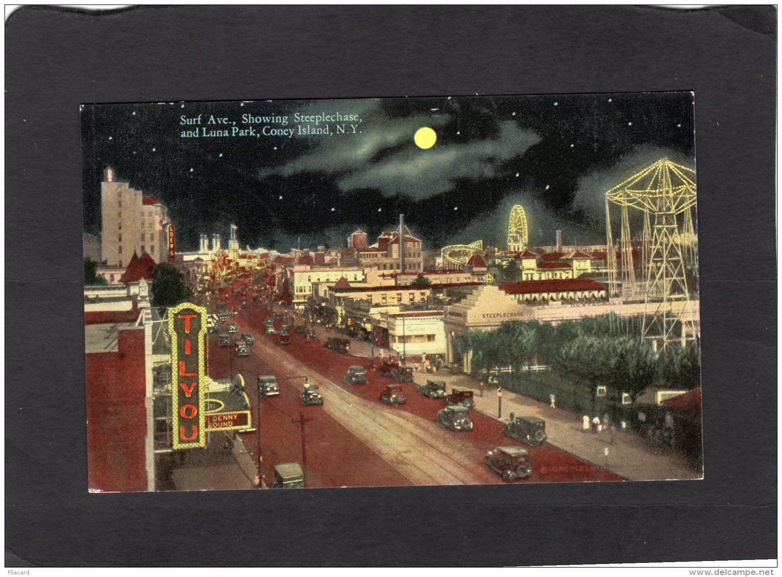 77475    Stati  Uniti,  Surf Ave.,  Showing Steeplechase And  Luna  Park,  Coney  Island,  N.Y.,  NV - Multi-vues, Vues Panoramiques