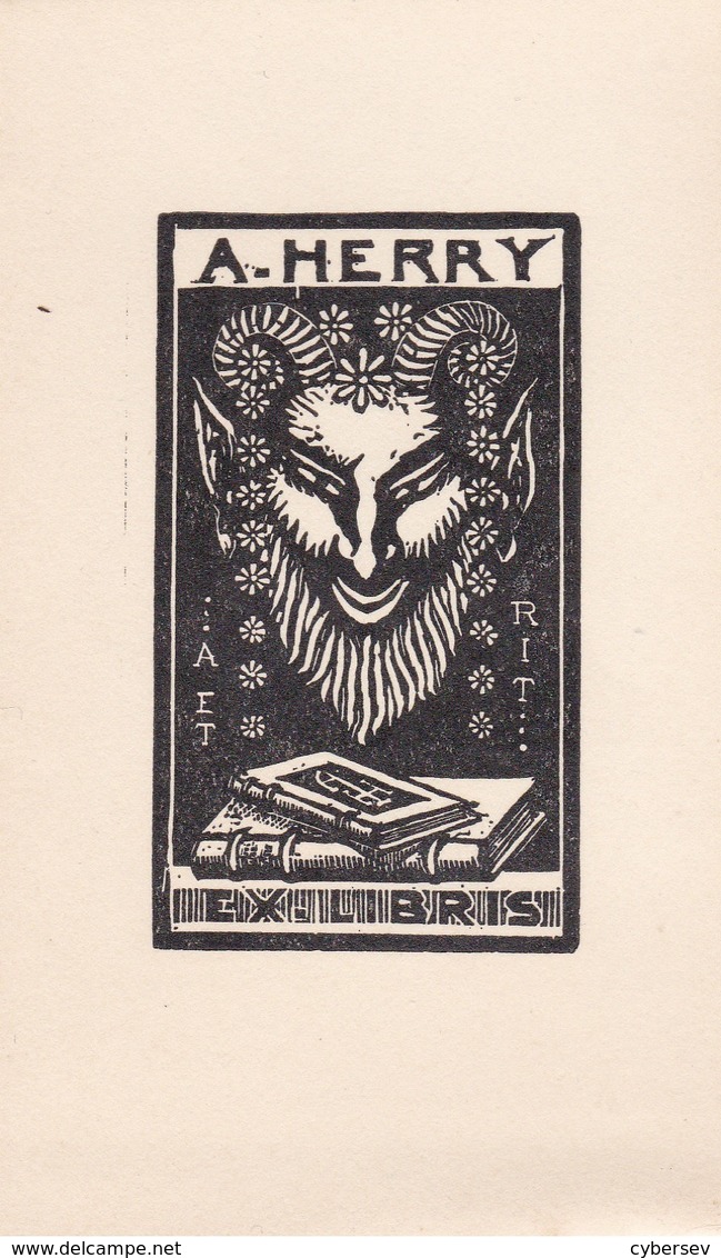 EX-LIBRIS - A. HERRY - ...A ET RIT... - Rare - Ex Libris