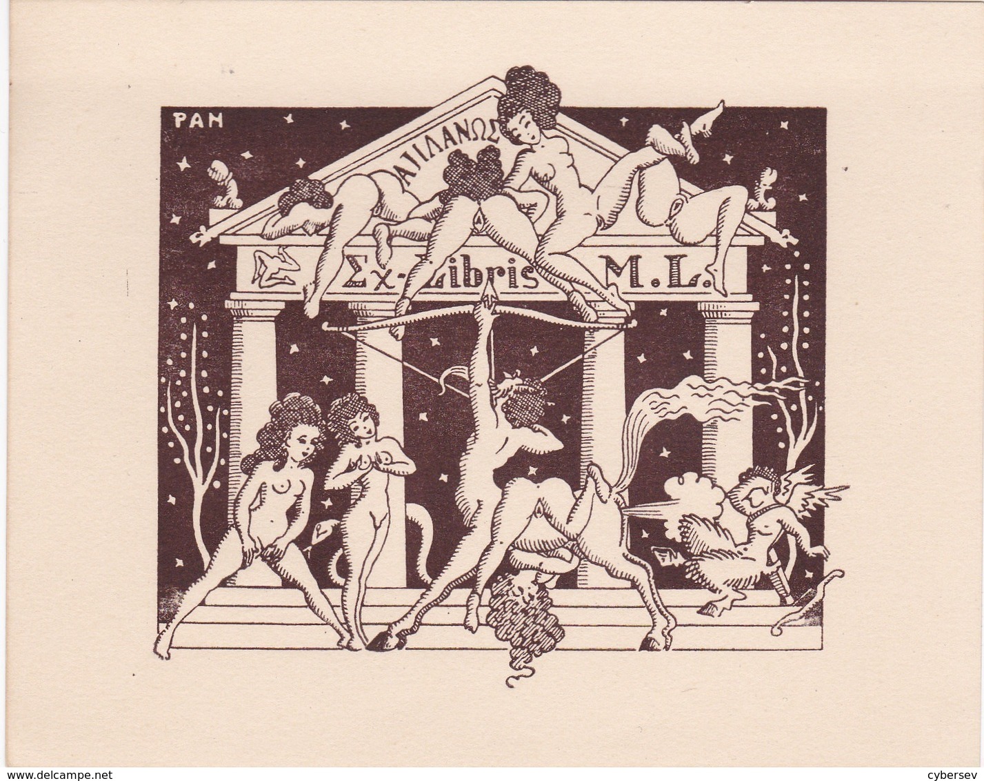 EX-LIBRIS EROTIQUE - M.L. - Bookplates