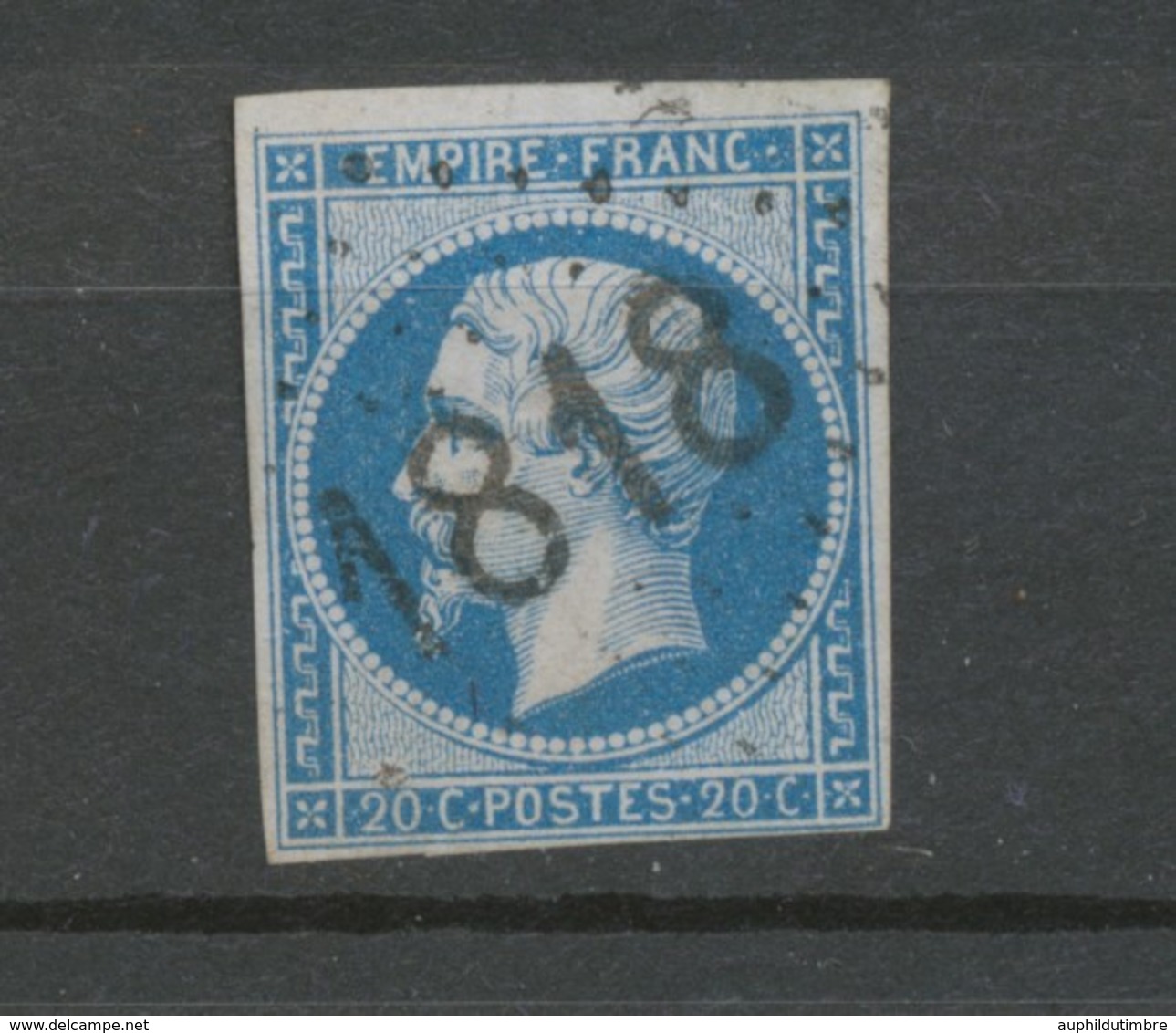 Timbre N°14 20c. Bleu Obl. ESSAI 1818 BATONS DE LYON, TB X1075 - Autres & Non Classés