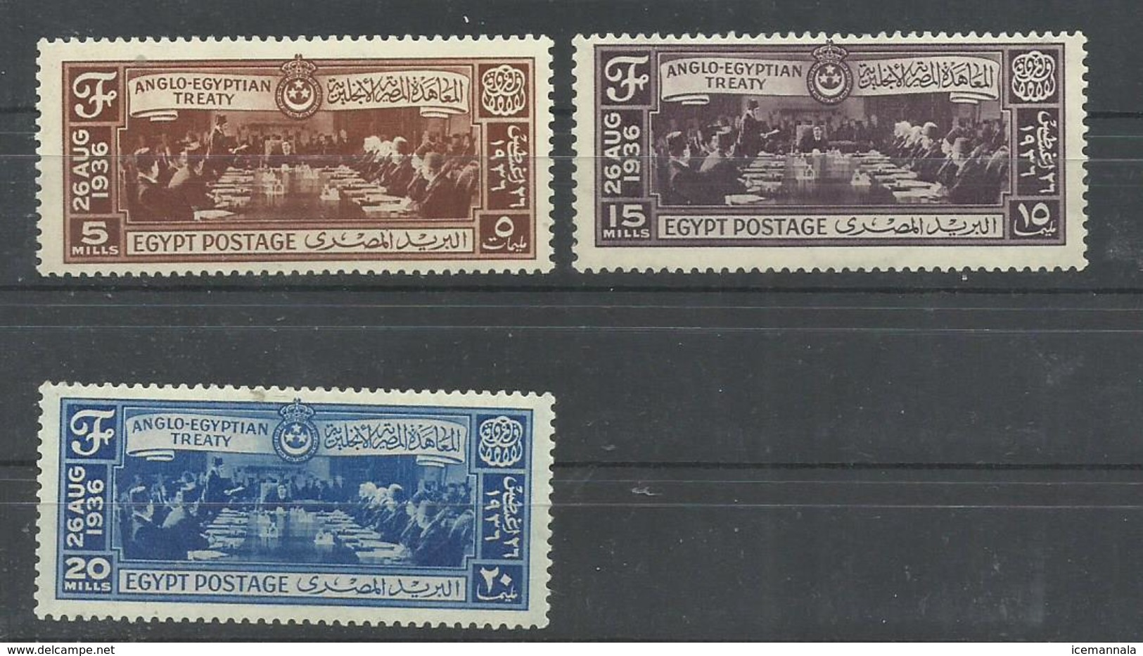 EGYPTO  YVERT  184/86   MH  * - Unused Stamps