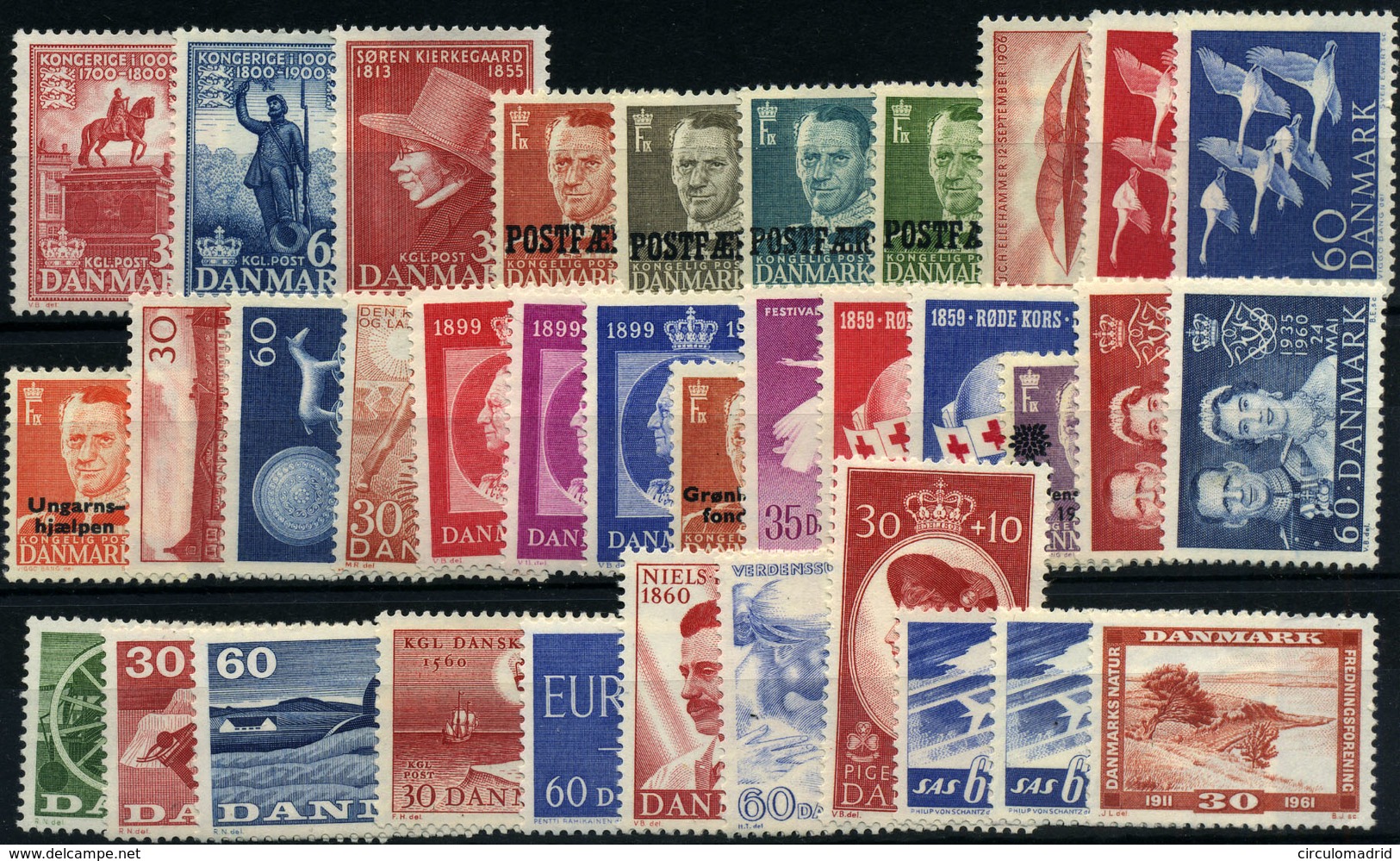 2761- Dinamarca Nº 360/1, 366/97 - Unused Stamps
