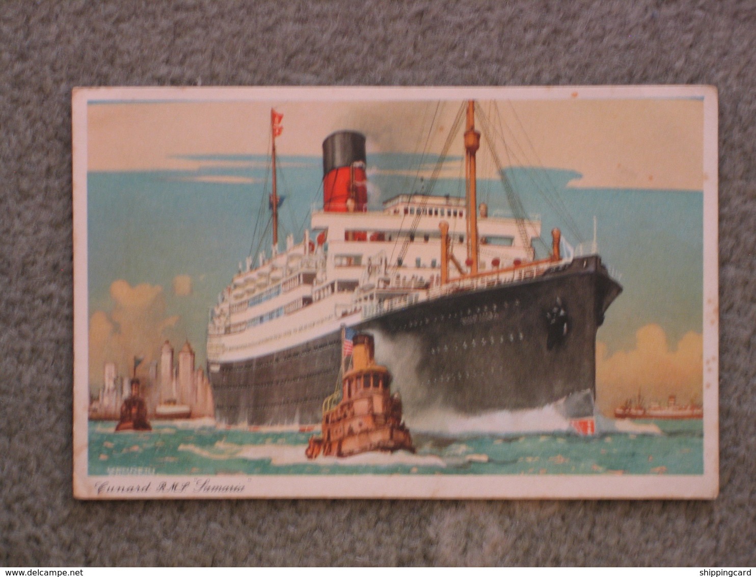 CUNARD LINE SAMARIA ART CARD BY SHOESMITH - Dampfer