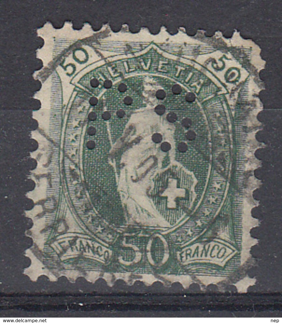 ZWITSERLAND - Michel - 1899 - Nr 69C (PS) - Gest/Obl/Us - Perfins