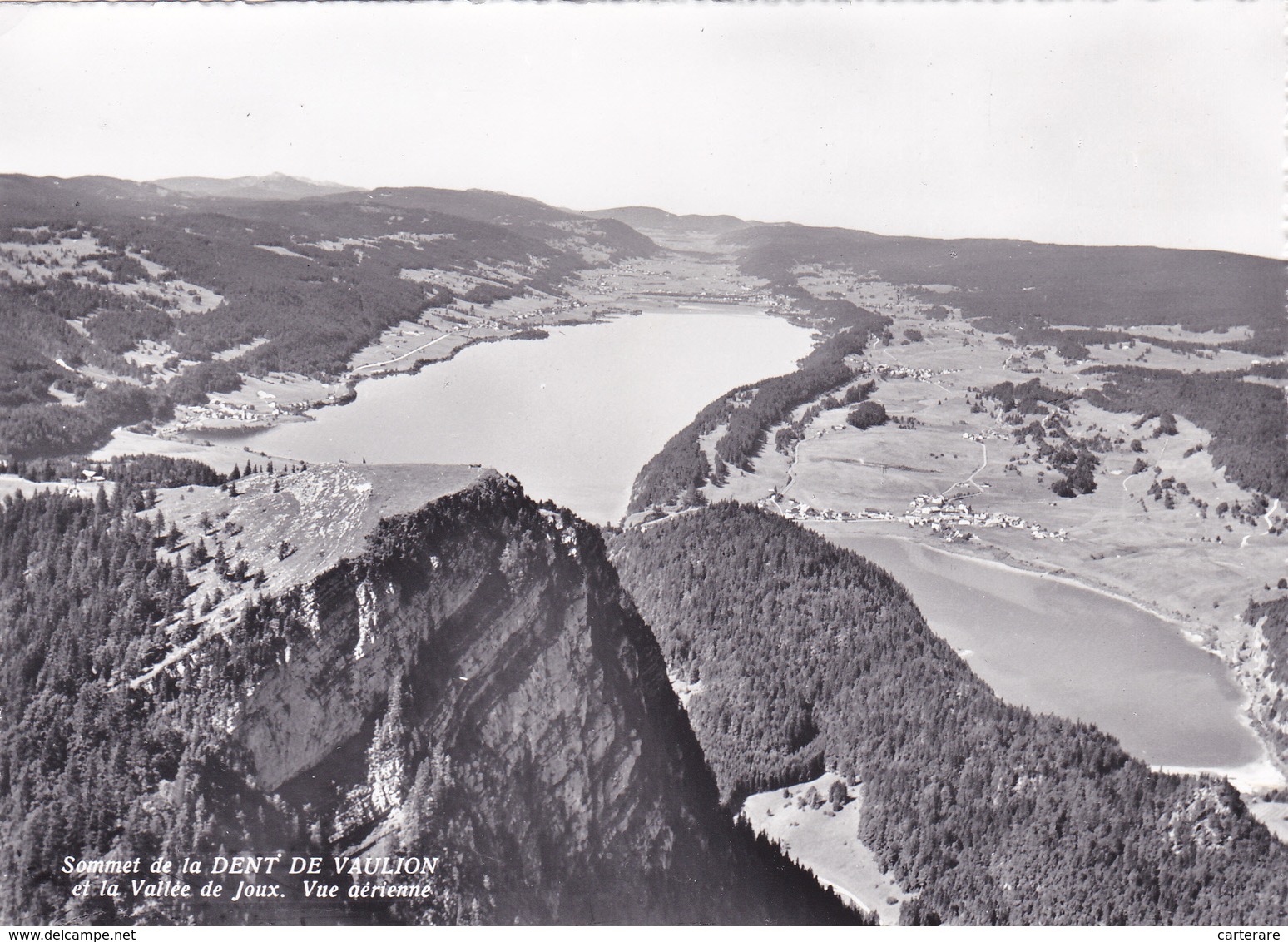 CARTE PHOTO DERIAZ,jura Et Suisse,nord Des Alpes,vaud,chalet De La Dent De Vaulion,1487m Et Le Mont TENDRE,prés Vallorbe - Vallorbe