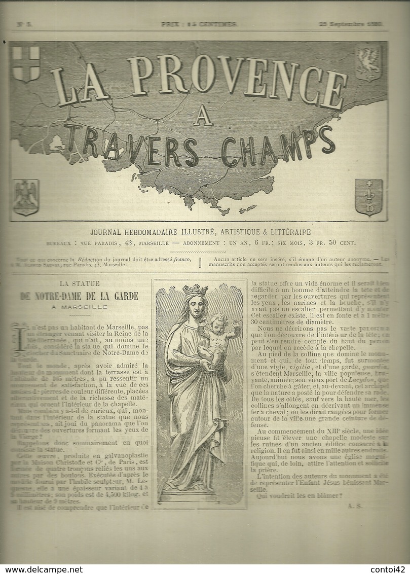 LA PROVENCE A TRAVERS CHAMPS JOURNAL NOTRE DAME DE LA GARDE VELAUX SALON AUBAGNE TOULON  BARBENTANE ABBAYE DU THORONET - Collections