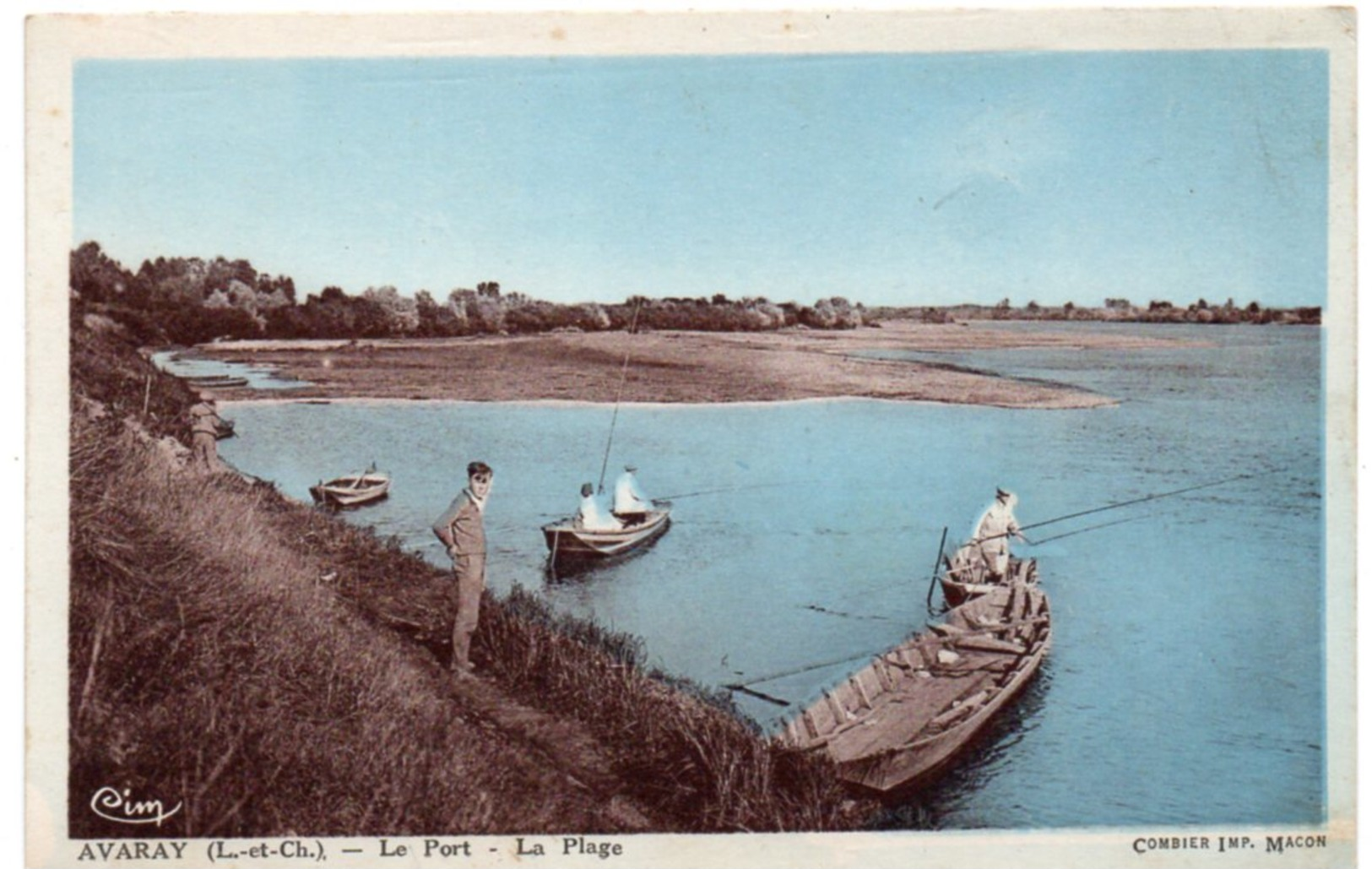 Loir Et Cher - AVARAY - Le Port - La Plage - Pêcheurs - 1938 - Autres & Non Classés