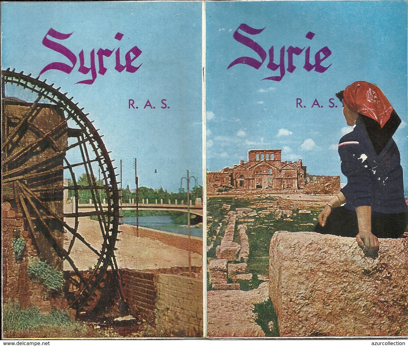 SYRIE R.A.S  DEPLIANT AVEC GRANDE CARTE INTERIEURE +PHOTO + TEXTE - Voyages