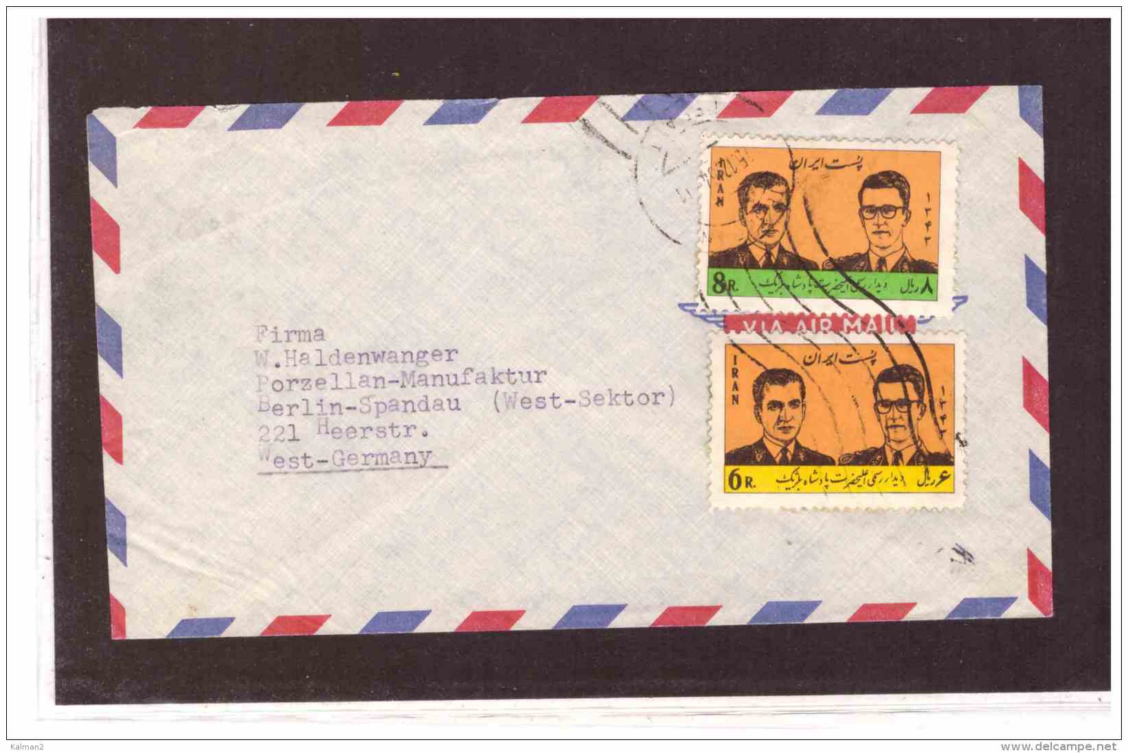 TEM4266   -    AIR MAIL COVER TO GERMANY WITH INTERESTING POSTAGE - Iran