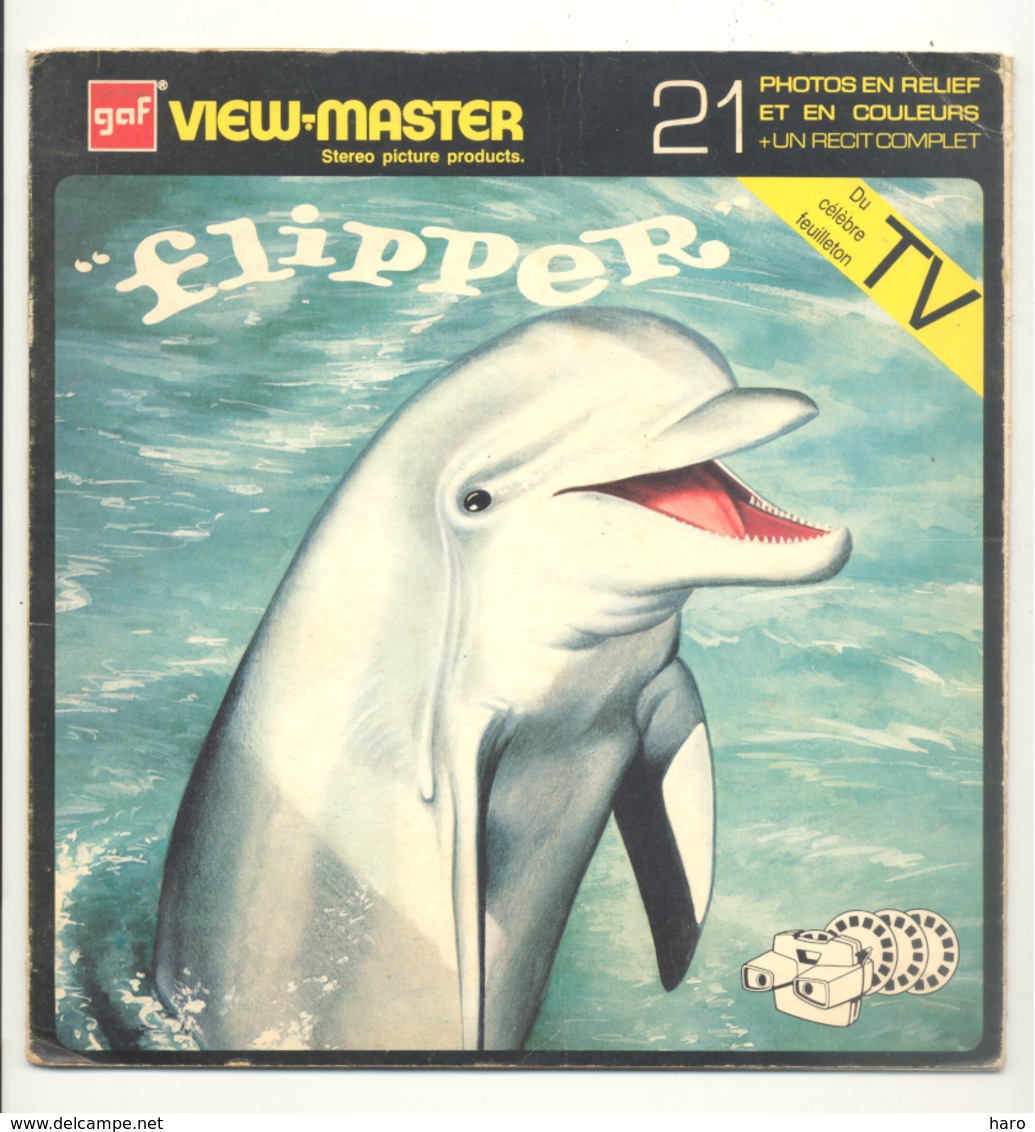 Pochette VIEW - MASTER " Flipper " Complet Avec Ses 3 Disques Photos Stéréoscopiques (hh) - Visionneuses Stéréoscopiques