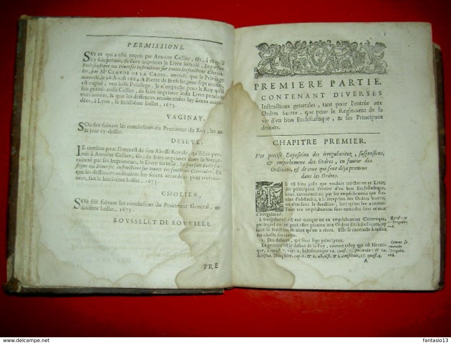 Le parfaict ecclésiastique ou Diverses instructions sur fonctions cléricales A Lyon chez Antoine Cellier MDCLXXVI 1676
