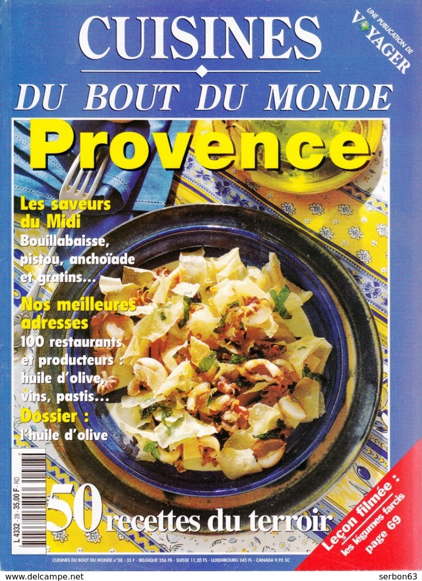 CUISINES REVUE DE PRESSE N° 28 MAGAZINE MAI JUIN 1997 VOYAGER 50 RECETTES DE TERROIR RESTAURANTS PROVENCE - Serbon63 - Küche & Wein