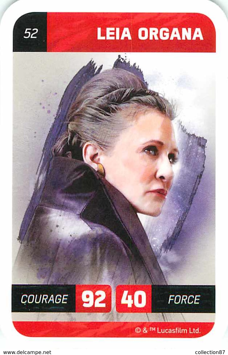 N° 52 LEIA ORGANA < CARTE STAR WARS LECLERC 2018 - Star Wars