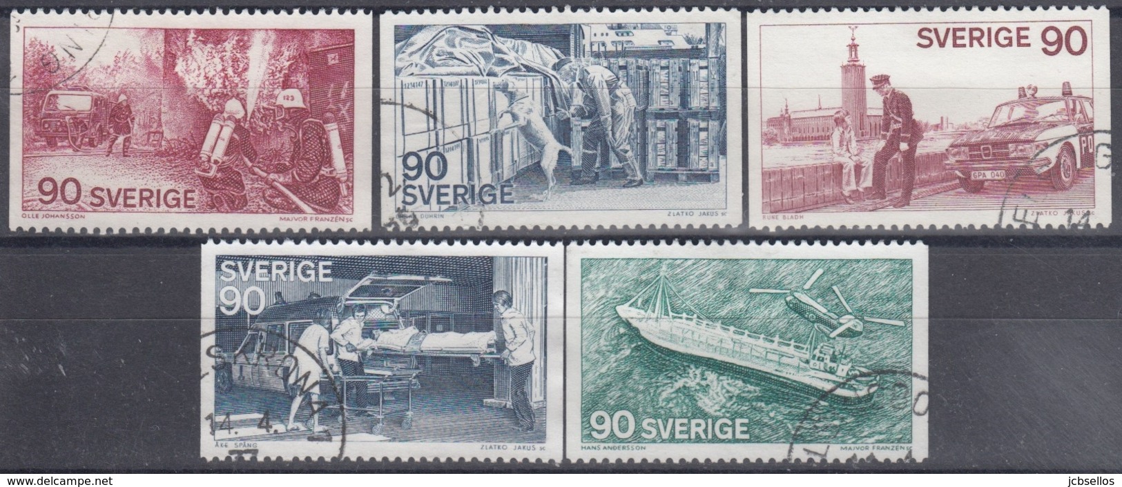 SUECIA 1975 Nº 895/99 USADO - Oblitérés