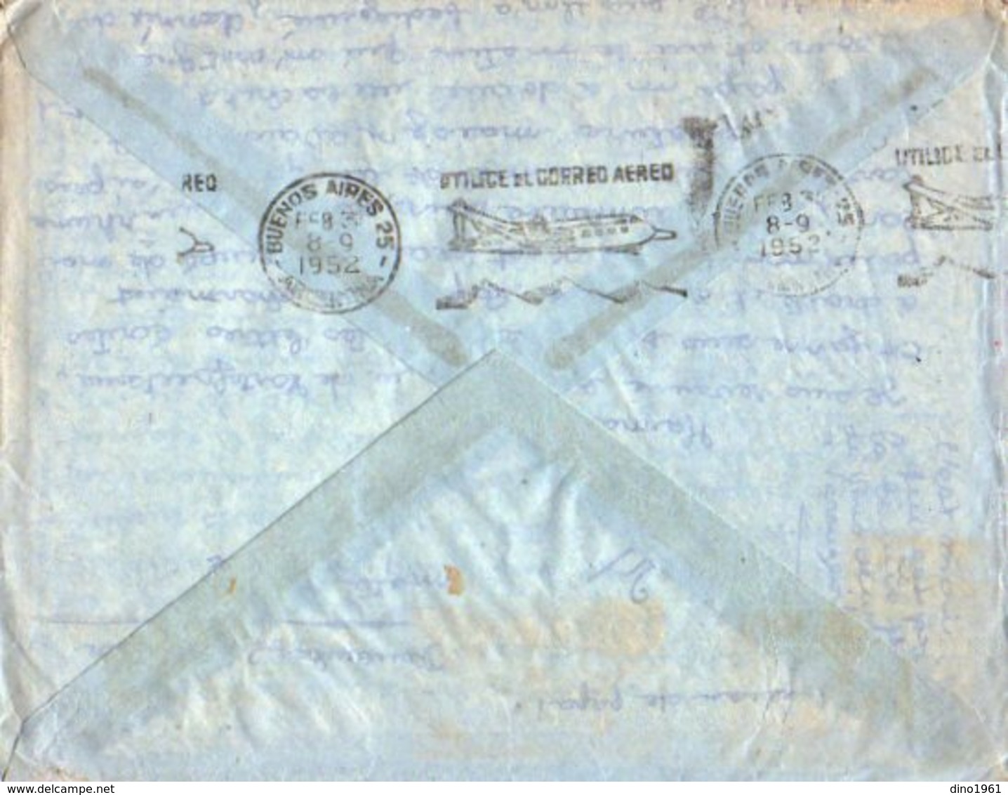 TB 2328 - LAC - Lettre Par Avion De PARIS Pour BUENOS AIRES ( Argentine ) - 1927-1959 Lettres & Documents