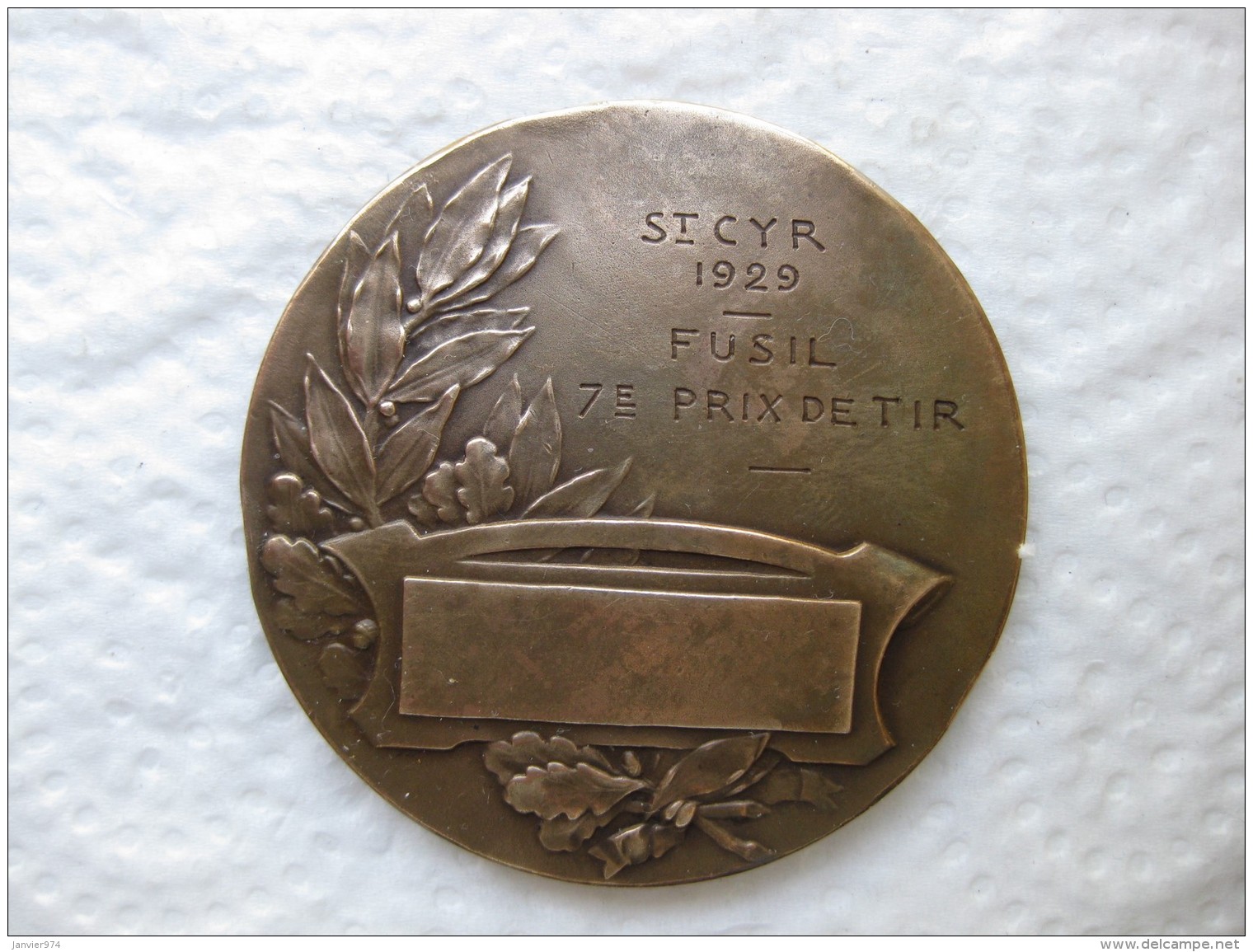 Médaille Prix De Tir, Fusil , Saint Cyr 1929, Par Fraisse - Autres & Non Classés