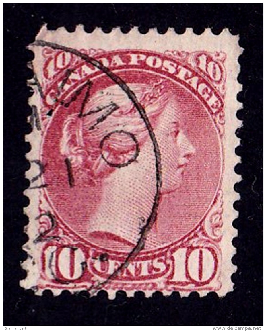 Canada 1876 Queen Victoria 10c Pale Lilac-magenta Used  SG 87 - Fault - Used Stamps