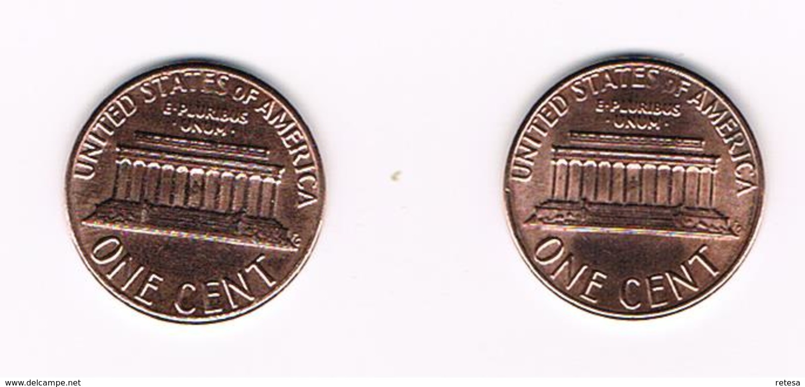 U.S.A.  2 X 1 CENT 1984 - 1984 D - 1909-1958: Lincoln, Wheat Ears Reverse