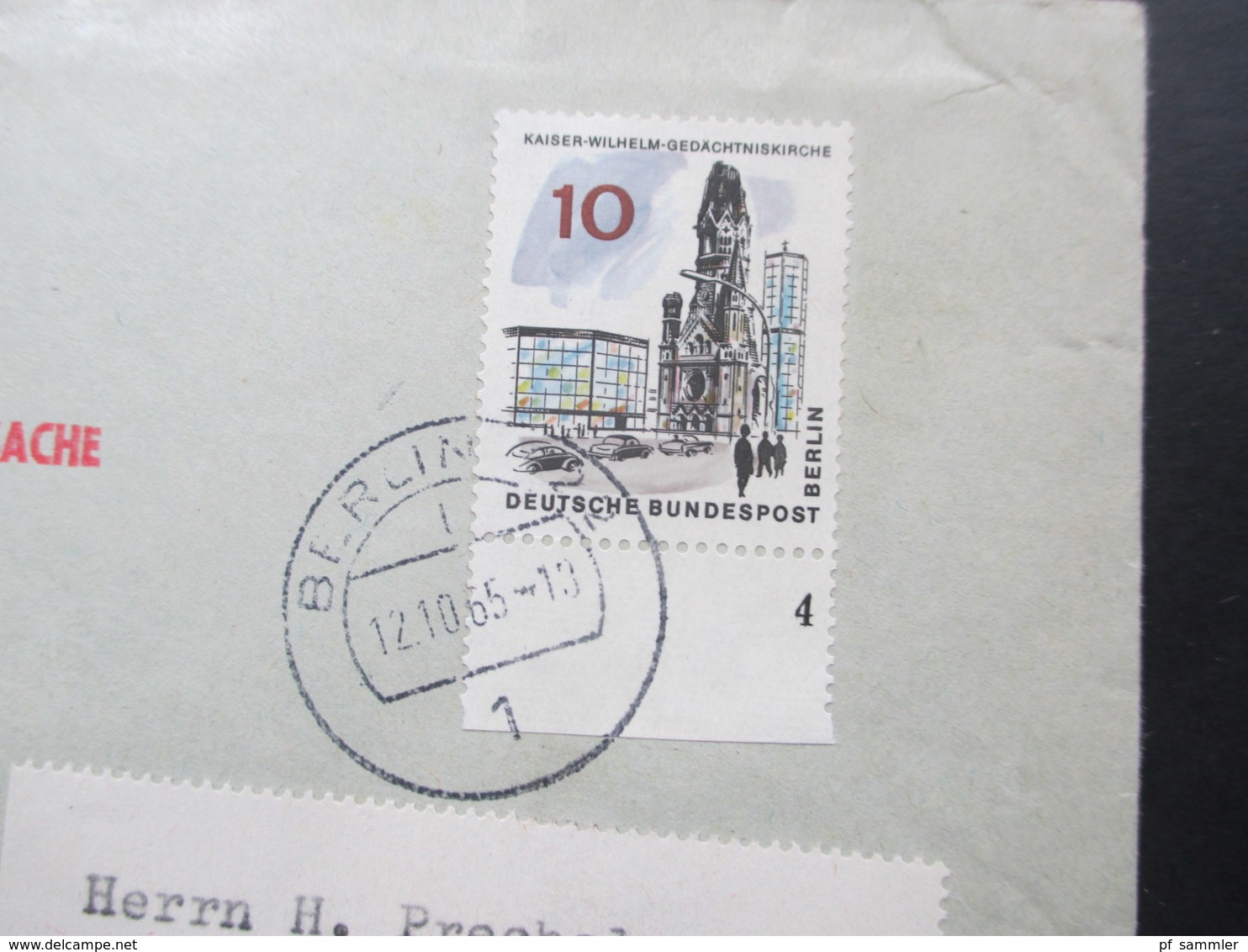 Berlin 1965 Das Neue BerlinNr. 254 EF Unterrand Mit Formnummer 4. Drucksache - Storia Postale