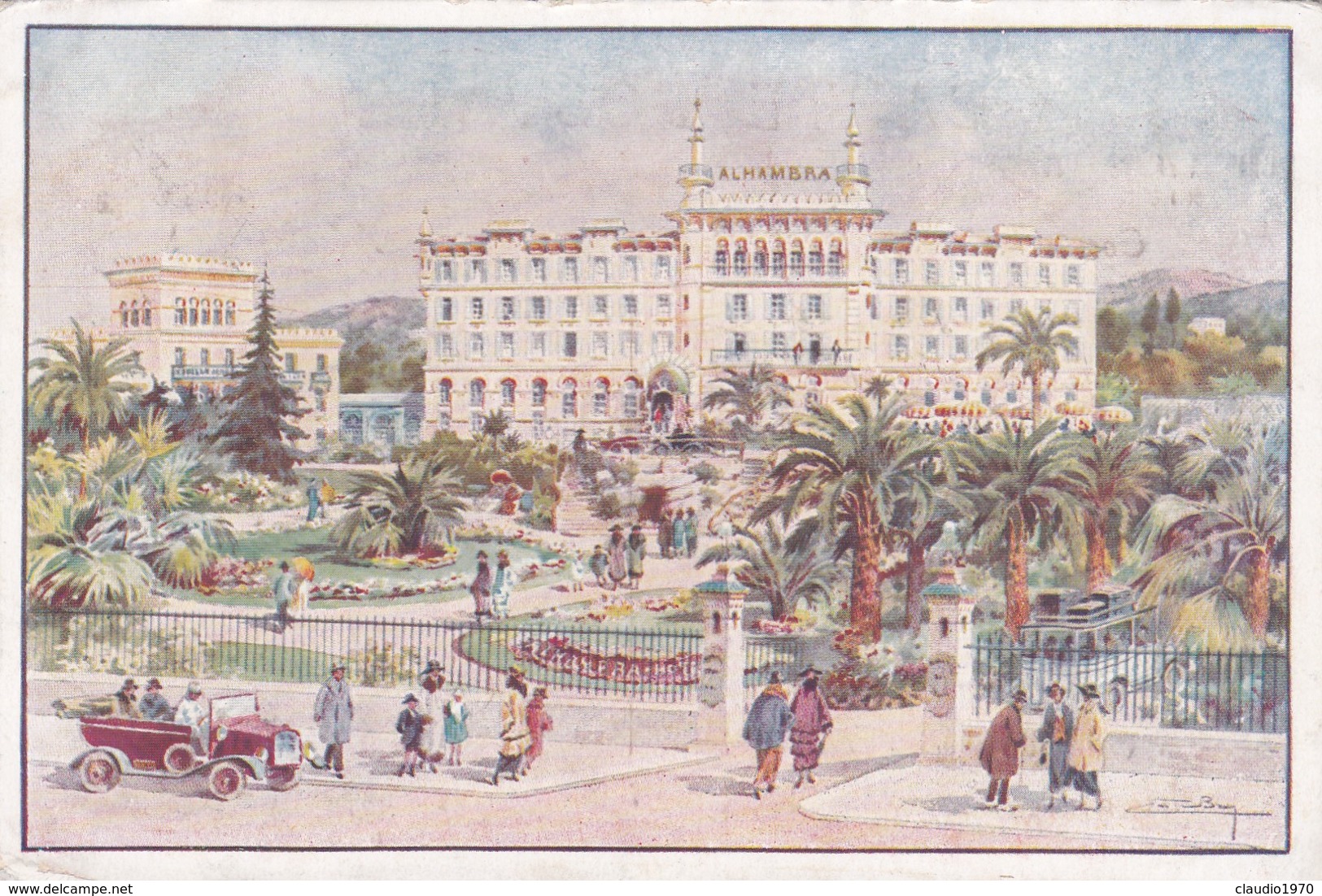 CARTOLINA - POSTCARD - FRANCIA - NICE - ALHAMBRA PALACE HOTEL - Cafés, Hotels, Restaurants