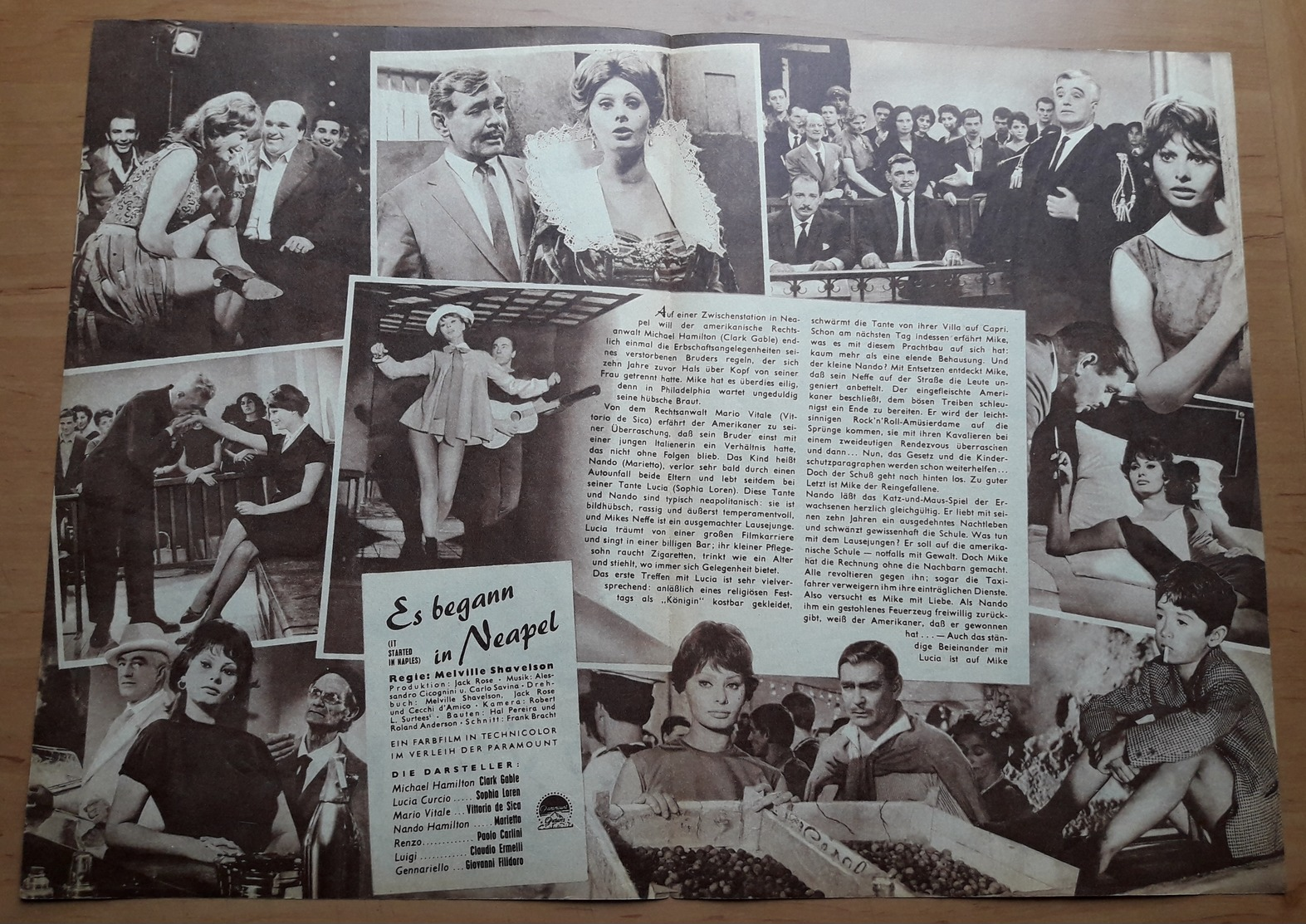 Altes IFB-Filmprogramm - SOPHIA LOREN In "Es Begann In Neapel" Mit Clark Gable, Vittorio De Sica ... - 180981 - Magazines