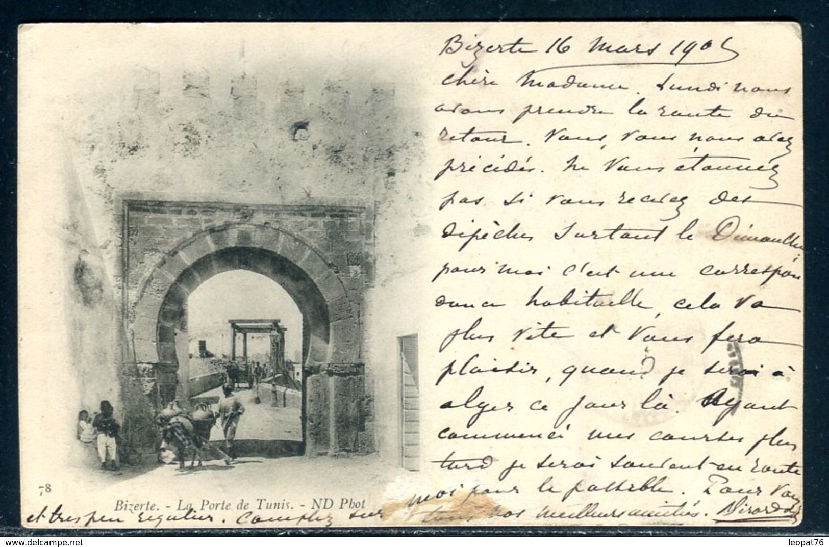 Tunisie - Affranchissement De Tunis Sur Carte Postale De Bizerte Pour Bordeaux En 1901 , Cachet BM - Ref M33 - Cartas & Documentos