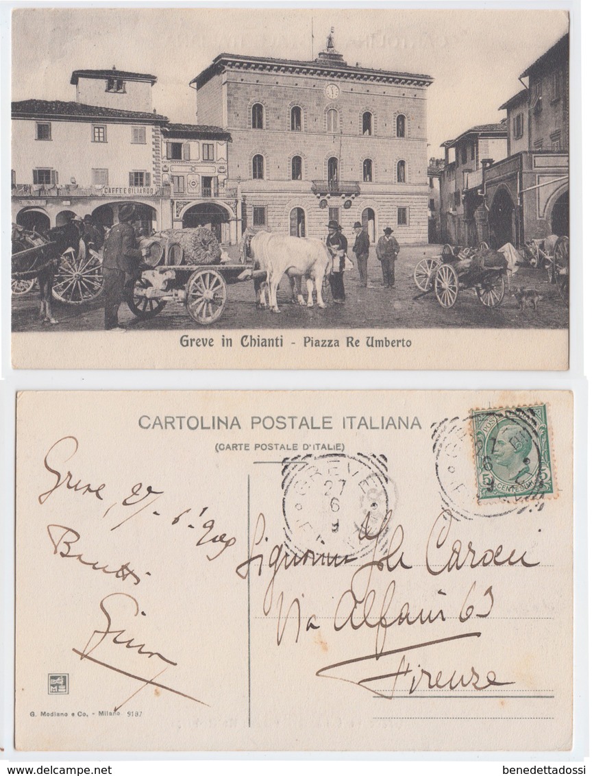 Greve In Chianti - Piazza Re Umberto, 1909 - Altri & Non Classificati