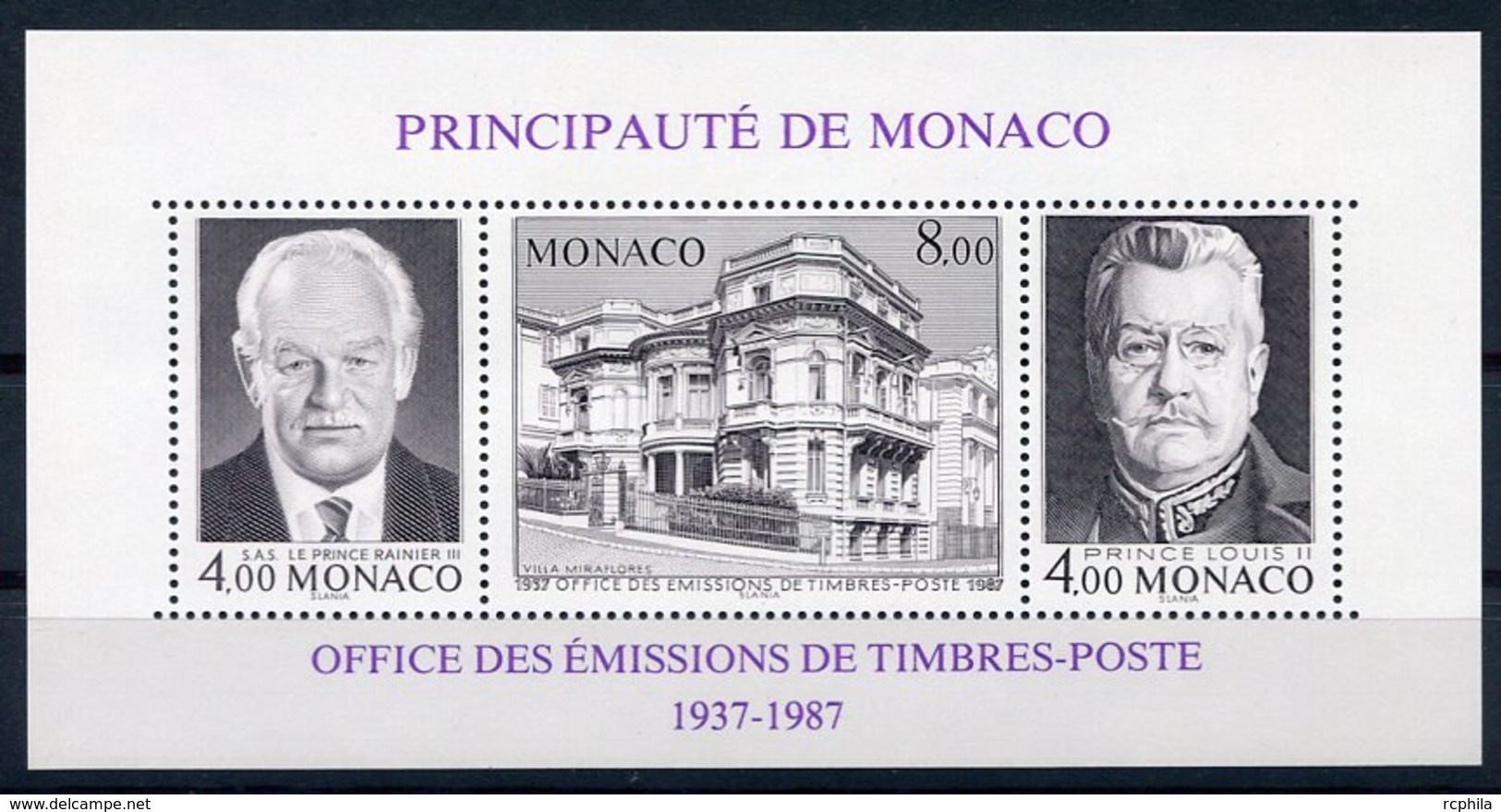 RC 8788 MONACO BF 39 CINQUANTENAIRE DE L'OFFICE DES EMISSIONS DE TIMBRES POSTE NEUF ** - Unused Stamps